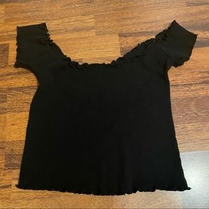 BM black off the shoulder crop top